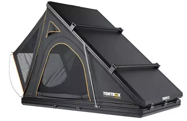 TentBox Cargo clamshell roof top tent.