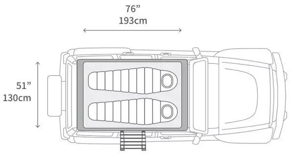 iKamper Skycamp 3.0 2X floor plan.