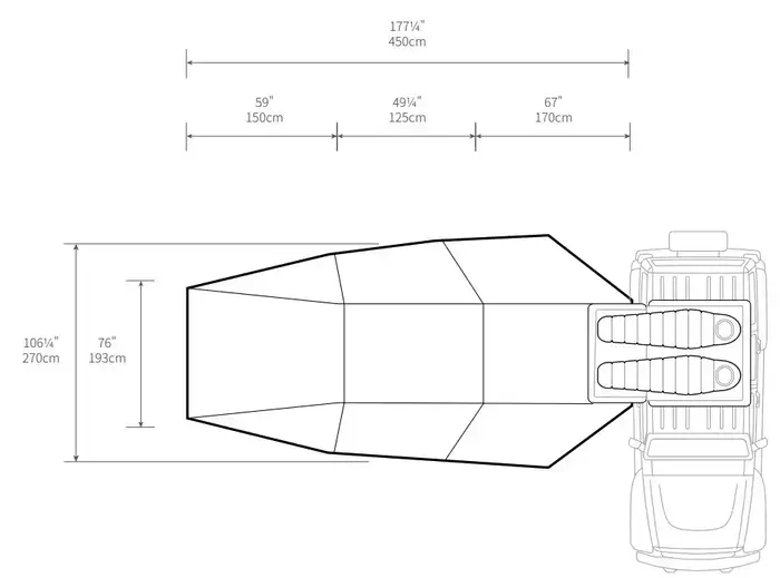 Annex Plus for Skycamp Mini roof top tent.