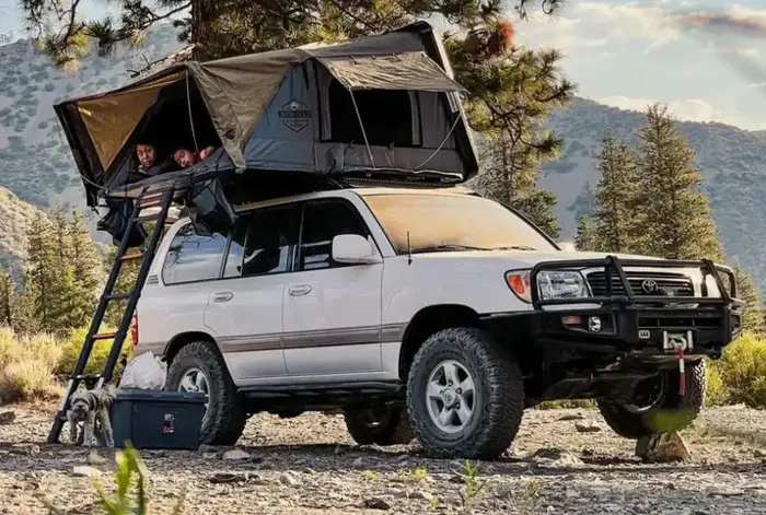 Overland Vehicle Systems Bushveld Hard Shell Rooftop Tent.